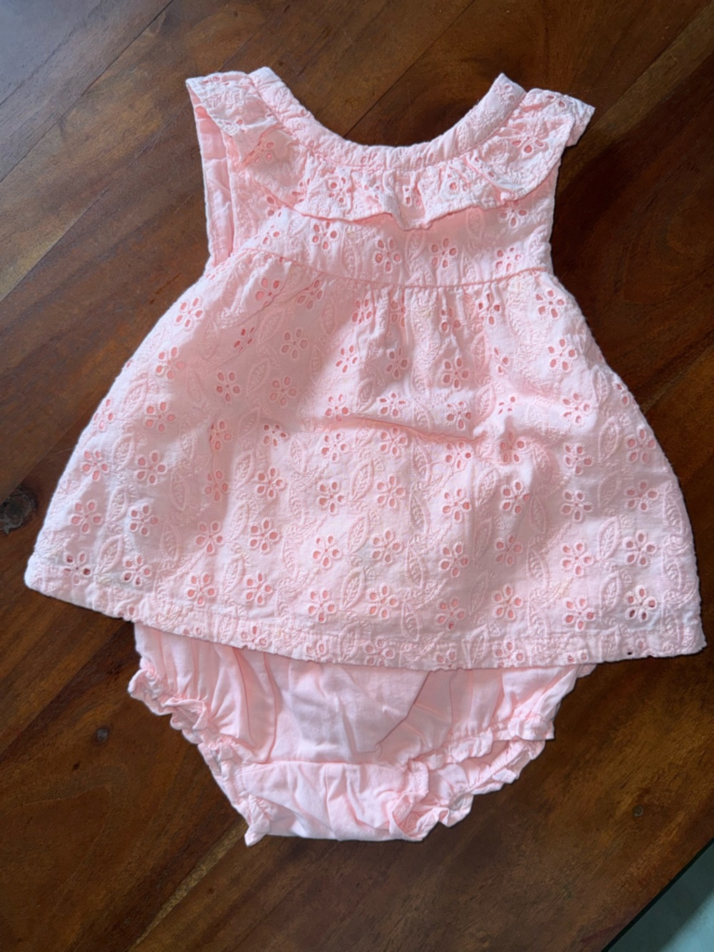 Janie and Jack‎ Light Pink Eyelet Dress with Bloomers